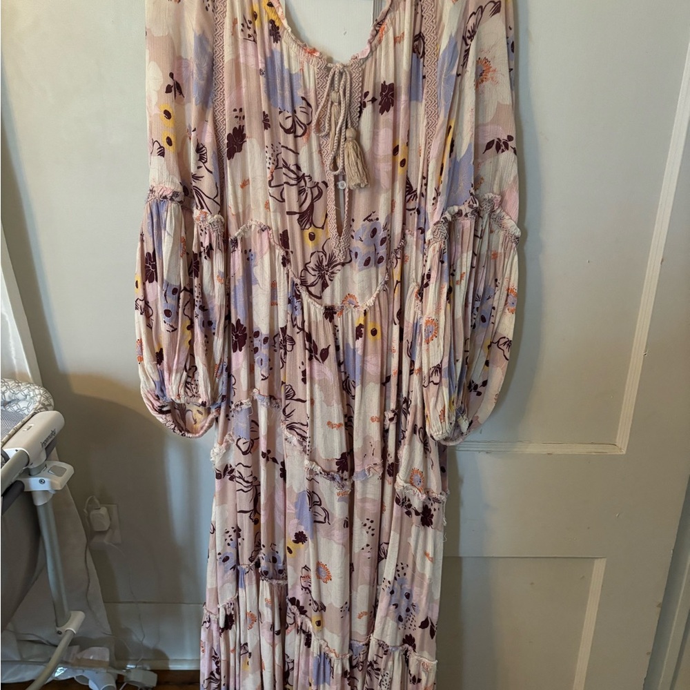 Free people Floral Long Sleeve Maxi Dress